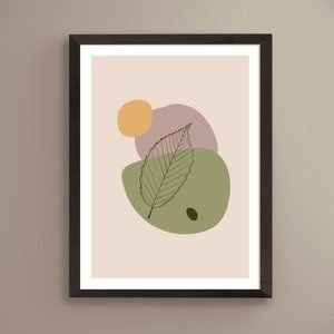 Modern Minimalist Abstract Nature Boho Wall Art Print Home Decor [No Frame]